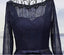 Navy Blue Long Sleeves Lace Up Back Formal Cheap Long Prom Dresses, BGP007