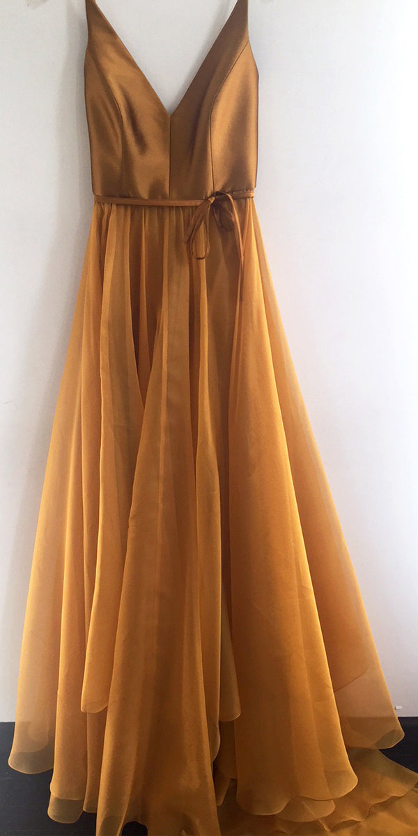 Spaghetti Strap A Line V Neck Formal Cheap Long Prom Dresses, WP002 BubbleGowns Spaghetti Strap A Line V Neck Formal Cheap Long Prom Dresses, WP002 BubbleGowns