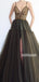 Spaghetti Strap A-line Side Split Tulle Long Prom Dresses FP1137