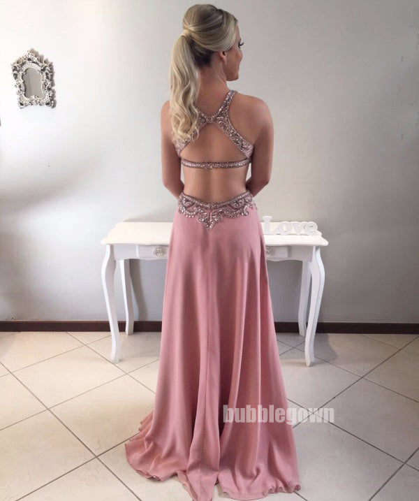 Charming Open Back Formal Beaded On Sale Long Evening Prom Dress, BGP051