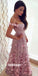 Off the Shoulder Applique Lace A Line Long Prom Dresses WP037