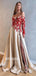 Off the Shoulder Long Sleeves Side Split Long Prom Dresses FP1133