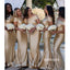 Off the Shoulder Mermaid Long Bridesmaid Dresses, WP026