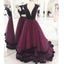 Charming Grape Sexy Open Back Affordable Long Prom Dress, BG51086