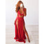 Sexy Red Sequin Split Shinning Simple Cheap Long Prom Dresses, BGP205