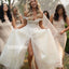 Pretty Off-the-Shoulder Split Side Dream Wedding Dresses, BGH037