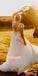 Elegant V-neck Short Sleeve A-line Dream Wedding Dresses, BGH061