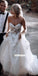 Charming Sweetheart Applique Tulle Long Wedding Dresses, BGH070
