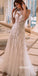Elegant Applique See Though Lace Wedding Dresses, BGH085