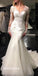 Long Sleeves Seen Through Back Mermaid Charming Long Wedding Dresses, BGW012