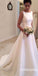 Simple Cheap Satin A Line V Back Long Bridal Wedding Dresses, BGP257