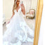 Popular Spaghetti Straps Organza  Long Beach Bridal Wedding Dresses, BGH001