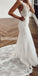 V-neck Sleeveless Lace Bridal Long Wedding Dresses, BGH005